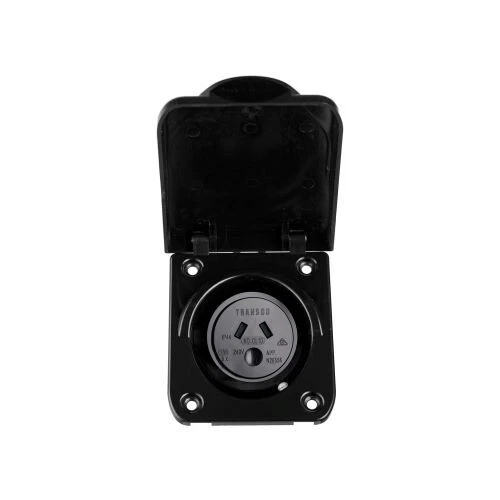Transco 10amp IP44 Power Outlet black/white - Picture 3 of 8