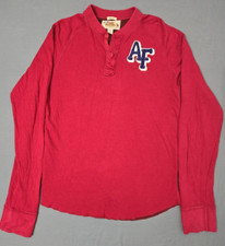 Abercrombie  Fitch Shirt Men's Medium Muscle Red Long Sleeve