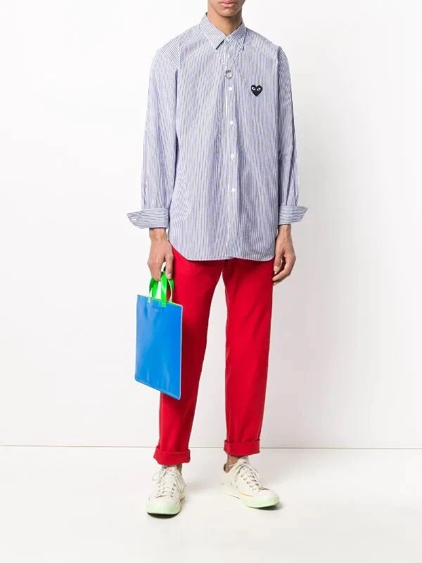 Comme Des Garçons Shirt striped long-sleeve shirt - Blue