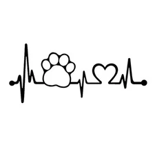 Dog cat paw print car decal sticker motorcycle RV laptop