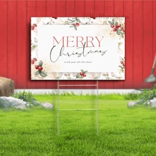 Merry Christmas wish you all the best yard sign