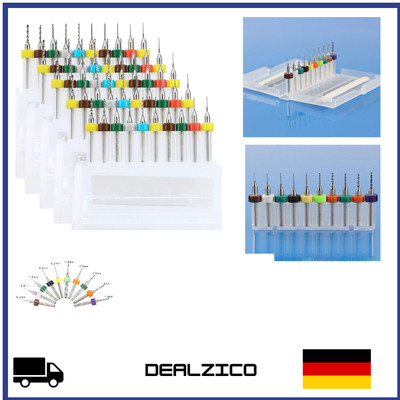 WayinTop PCB Drill Bit Set 0,3-1,2 mm Tungsten Steel Micro Twist Drill