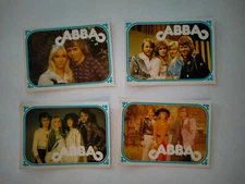 ABBA trading cards SMALL MINI cards vintage Agnetha Benni Bjorn set of 3