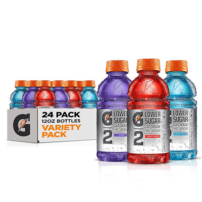Gatorade G2 Thirst Quencher, 3 Flavor Variety Pack, 12Oz Bottles (24 Pack)