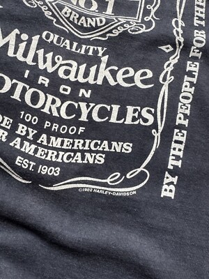 VINTAGE 80s RARE HARLEY DAVIDSON JACK DANIELS SINGLE STITCH T