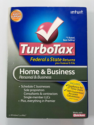 IntuitTurboTax Home & Business 2010 Federal & State Returns Plus Federal E-File