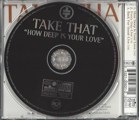 TAKE THAT / HOW DEEP IS YOUR LOVE - SINGLE-CD 1996 - Bild 2 von 2
