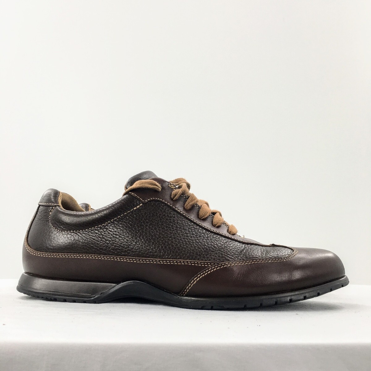 Rockport Men’s Brown Leather Lace-Up Casual Sneakers. Classic lightweight shoe. Rockport Wentworth Casual Lace-Ups, Brown | Casual Shoes  main image 3