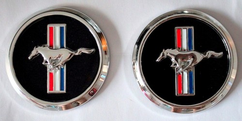 4 2 1/2" Ford Mustang Cobra Bullitt Running Horse TriBar Pony Wheel Center Caps - Bild 3 von 12