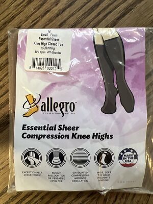 Allegro 15-20 mmHg Essential 16 Sheer Knee High Closed Toe