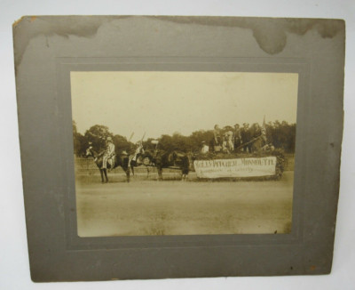 1890s Large Photo of Molly Pitcher at Monmouth Daughters of Liberty Parade Float