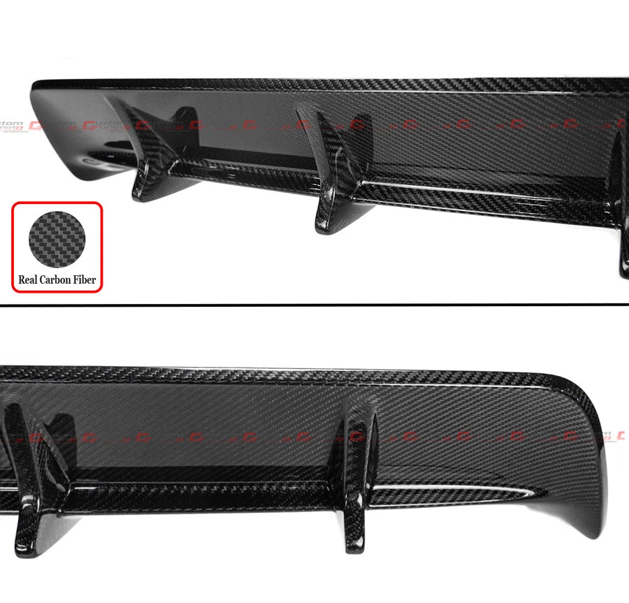 Difusor de parachoques trasero de fibra de carbono real estilo lavado de cara para Lexus RC F RCF 15-18 Foto 4 de 4