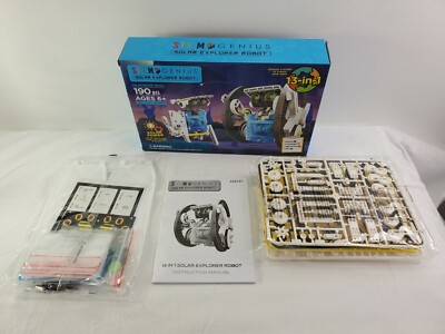  STEM GENIUS 13 In 1 Solar Explorer Robot Build & Play 190 pcs Advanced Skill