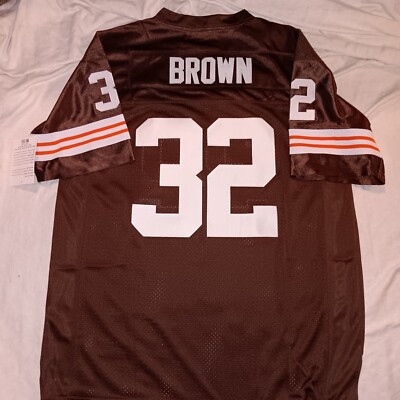 Large Jim Brown Cleveland Browns Brown NFL Football Jersey New | eBay