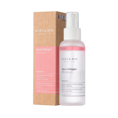 Mary&May Rose Collagen Mist Serum, Moisturizing,Korean Cosmetics, Kbeauty,sample
