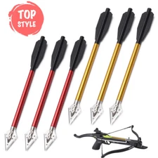 3/6Pcs Aluminium 6.5'' Crossbow Bolt Arrow Archery Pistol Fishing Hunting Target