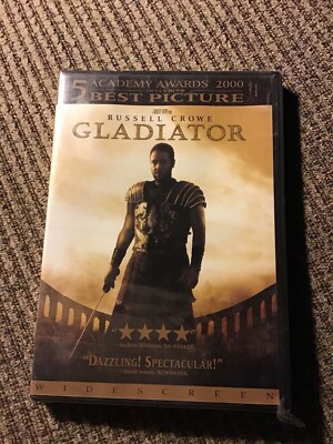 GLADIATOR RUSSELL CROWE DVD, BRAND NEW SINGLE DISC EDITION, DREAMWORKS
