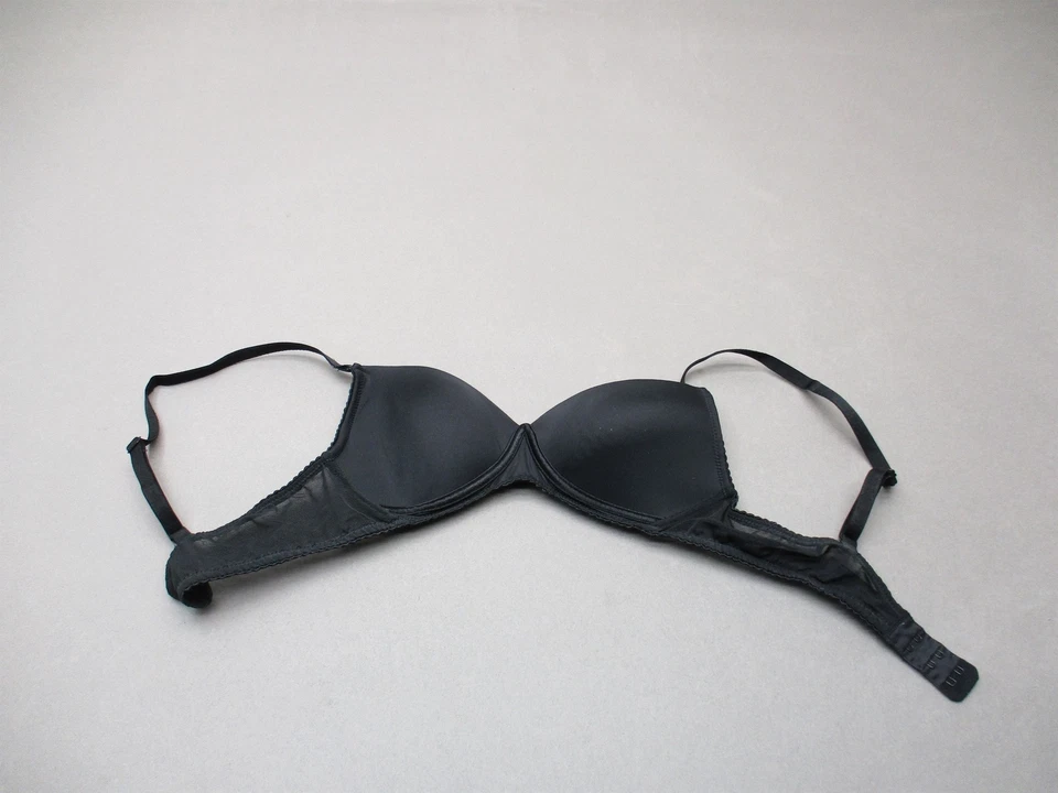 32A Bendon Mujer Negro Inalámbrico Forrado Cierre Trasero Camiseta Demi Bra 6Q Foto 3 de 4