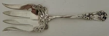 DURGIN IRIS STERLING 8 1/8" FISH, VEGETABLE SERVING FORK MINT ORIGINAL CONDITION