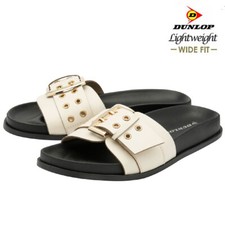 LADIES COMFORT SUMMER BEACH FOOTBED SLIP ON FLAT WIDE MULES SLIDERS SANDALS SIZE
