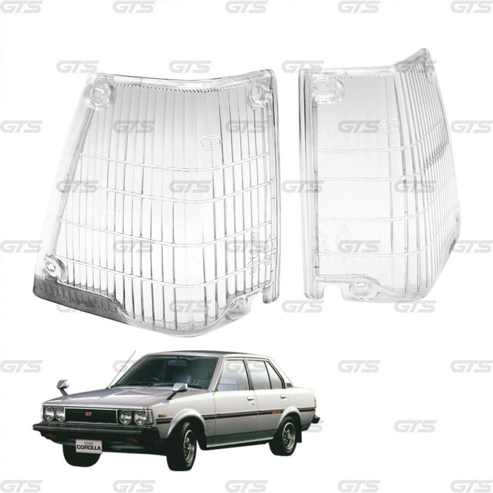 Pair Clear Corner Lights Lens For Toyota Corolla KE70 KE72 TE71 1980 - 1985 Foto 3 de 4