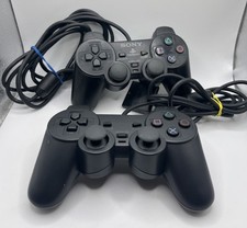 Lot Of 2 Controllers PlayStation 2 1 Official 1 Aftermarket DualShock Untested