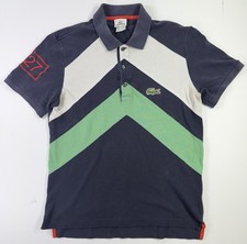 Lacoste Sport Polo Shirt Mens Large Chevron Colorblock Crocodile Logo