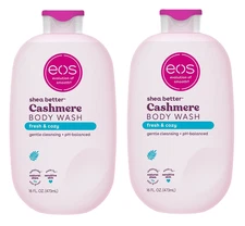 eos Shea Better Cashmere Body Wash Fresh & Cozy Creamy Gel Formula, 16 fl oz 2PK