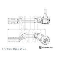 Spurstangenkopf Blue Print ADBP870120 FüR Mitsubishi Renault, Vorderachse Rechts