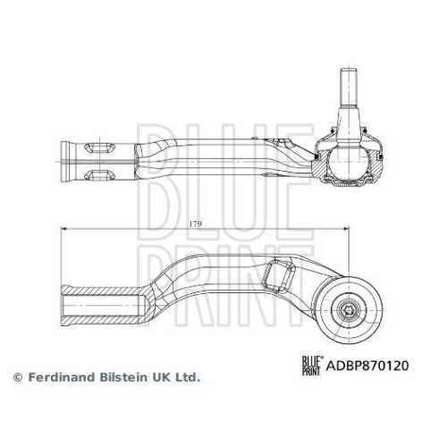 Spurstangenkopf Blue Print ADBP870120 FüR Mitsubishi Renault, Vorderachse Rechts-image