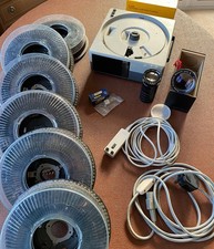 Carousel projector, 6 trays & screen. Complete slide projector system