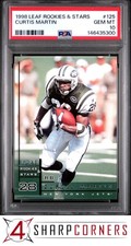 1998 LEAF R & S #125 CURTIS MARTIN JETS HOF POP 2 PSA 10
