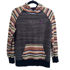 HOOEY Rodeo Hoodie Sweatshirt Southwest Colorful Striped SZ S Long Sleeve Adult