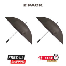 5 Ft. Golf Umbrella in All Black White 3 Pack