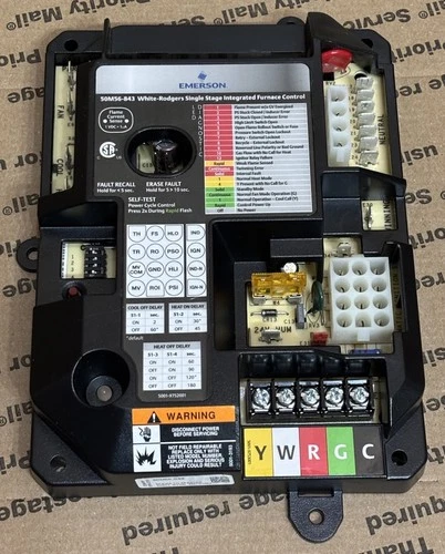 Emerson 50M56-843 White-Rodgers Single Stage Integrated Furnace Control 🔥Tested