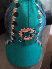 Vintage Miami Dolphins NFL Reebok SharkTooth Strapback Hat Cap 