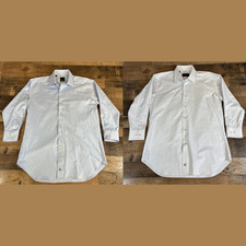 David Donahue Mens LS Dress Shirts Lot of 2 16 1/2 32/33 Blue White Plaid