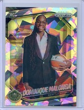 2025 Panini Prizm WNBA DOMINIQUE MALONGA RC #144 CRACKED ICE IMAGE VARIATION