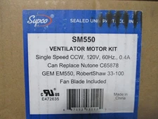 Supco SM550 Ventilator Motor Kit Single Speed CCW Bathroom Vent Fan Motor