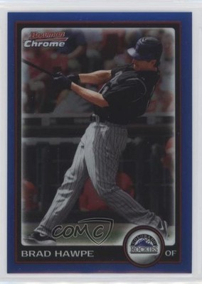 2010 Bowman Chrome Blue Refractor 94/150 Brad Hawpe #112 11pj