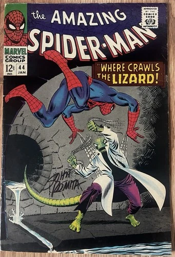 Amazing Spider-Man #44 - GD Signed By John Romita (cover Detached)