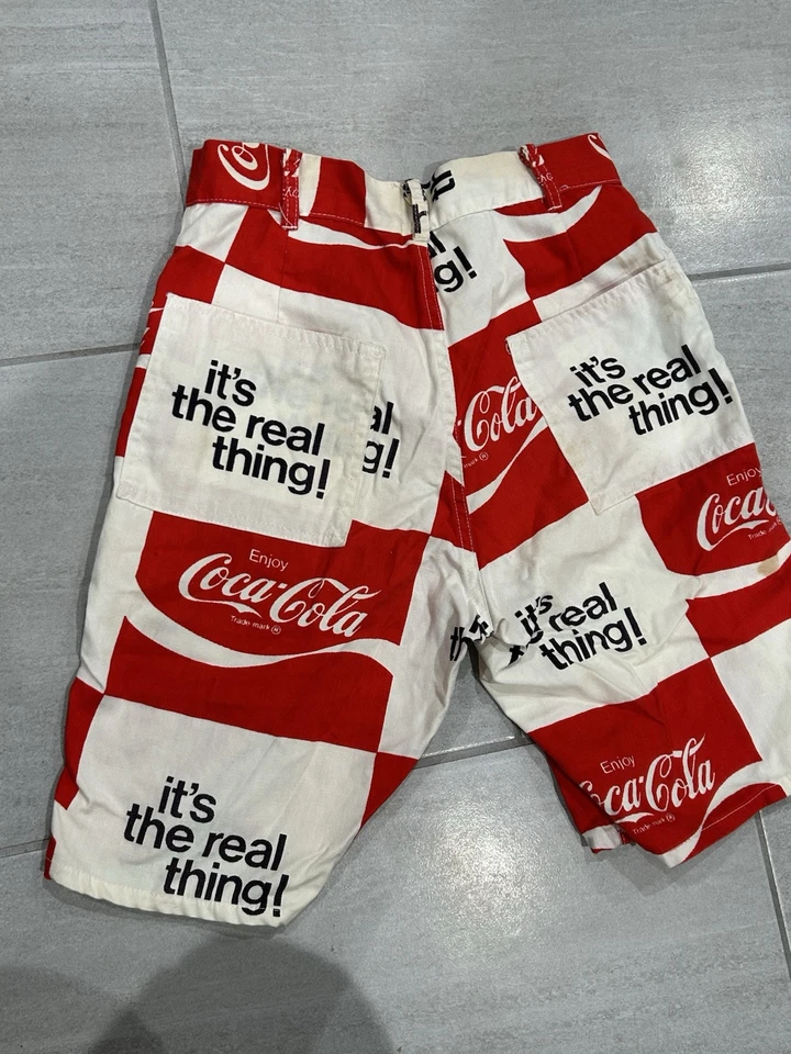 70’s VTG Coca-Cola Shorts Button-Fly All-Over Print 4-Pocket It’s The Real Thing - Image 2 of 4