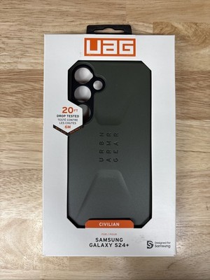 UAG Samsung Galaxy S24 Plus Case 6.7'' Civilian Magnetic Rugged Olive Drab/Orange