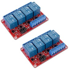 2pcs 4 Channel 12V Relay Module with Optocoupler High or Low Level Trigger Ex