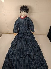 ANTIQUE German CHINA HEAD DOLL ANTIQUE CLOTH BODY Ready Description