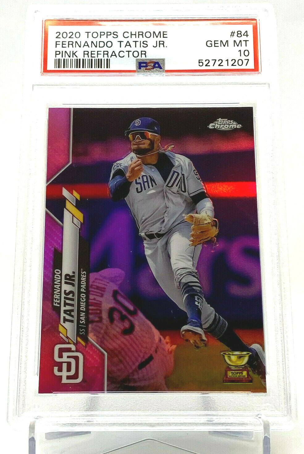 2020 Topps Chrome  #84  Fernando Tatis Jr.   Pink Refractor PSA 10