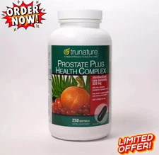 Trunature PROSTATE PLUS HEALTH COMPLEX Saw Palmetto with Zinc 250 Softgels caps