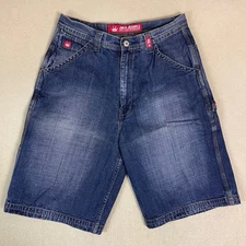 JNCO Jeans Denim Carpenter Shorts Y2K Skater Embroidered Crown Logo Mens 34