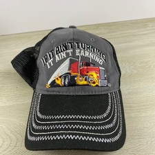Trucking Gray Semi Truck Hat Adjustable Adult Size Osfa Gray Baseball Cap