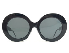 Thom Browne Sunglasses TBS510-54-01AF BLK Black Round Frames w/ Dark Gray Lenses